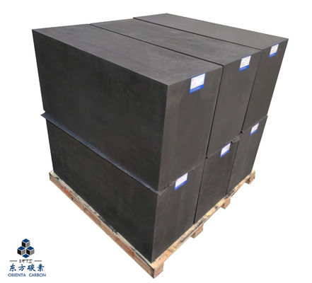 12μm Μέγεθος κόκκων Κρίσιμπλ Graphite Isostatic Graphite Block Υψηλή χημική σταθερότητα