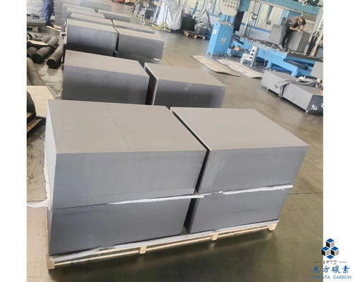 12μm Μέγεθος κόκκων Κρίσιμπλ Graphite Isostatic Graphite Block Υψηλή χημική σταθερότητα
